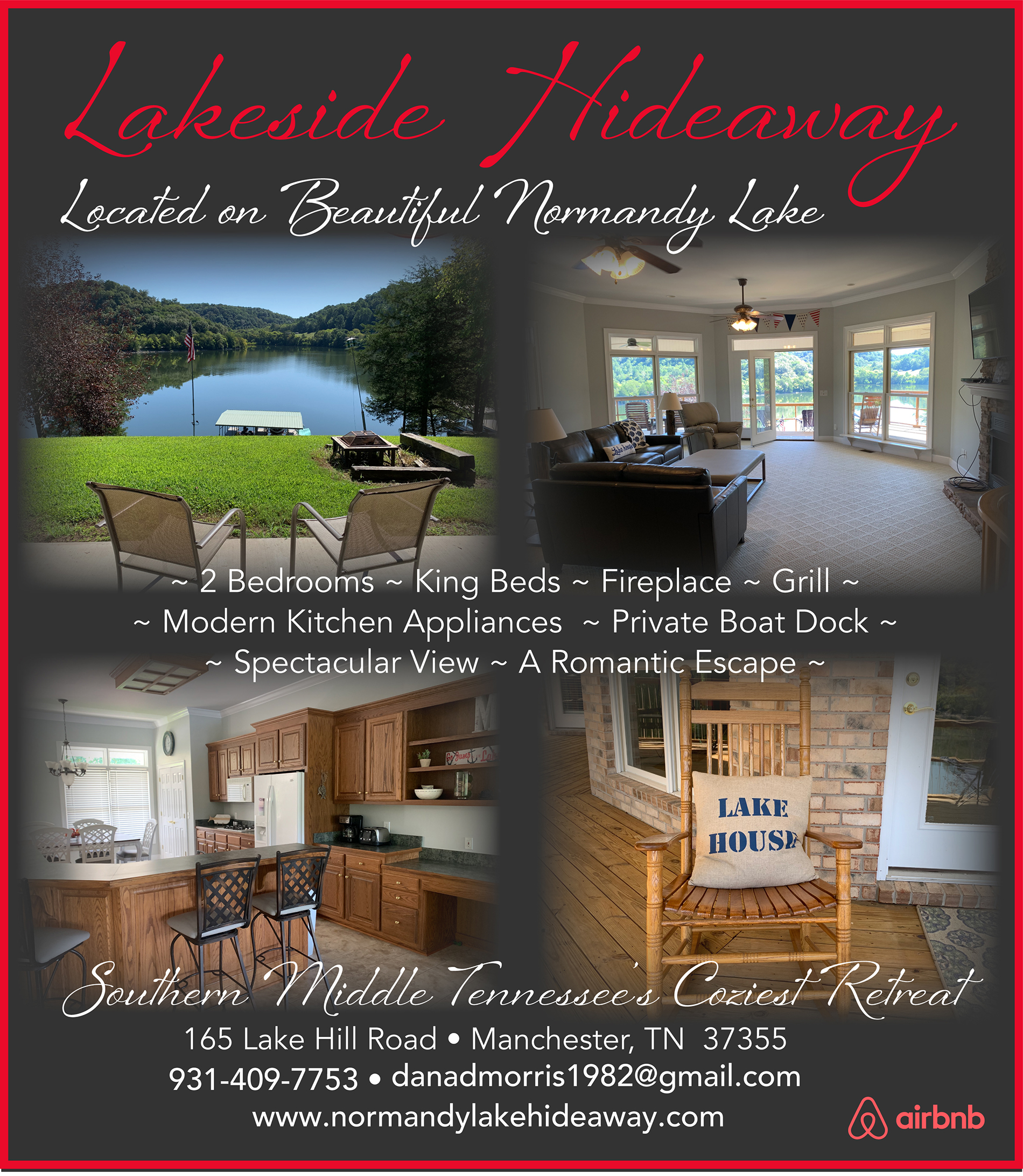 Lakeside retreat ad